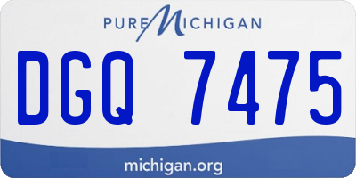 MI license plate DGQ7475
