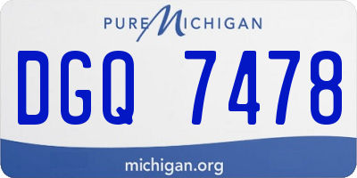 MI license plate DGQ7478