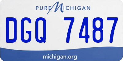 MI license plate DGQ7487