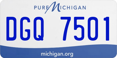 MI license plate DGQ7501
