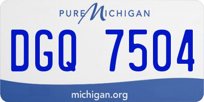 MI license plate DGQ7504