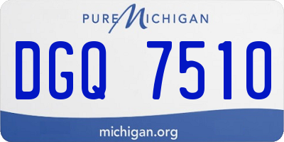 MI license plate DGQ7510