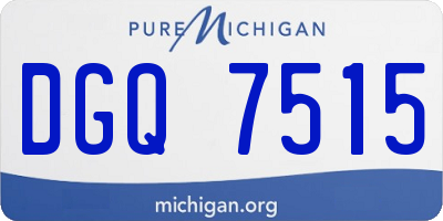 MI license plate DGQ7515