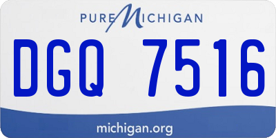 MI license plate DGQ7516