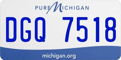 MI license plate DGQ7518