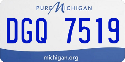 MI license plate DGQ7519