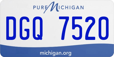 MI license plate DGQ7520