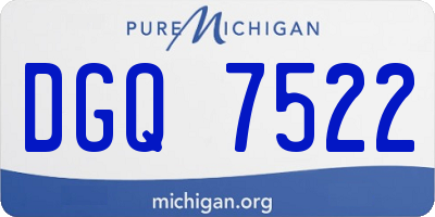 MI license plate DGQ7522