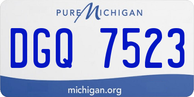 MI license plate DGQ7523