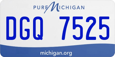 MI license plate DGQ7525