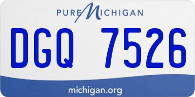 MI license plate DGQ7526