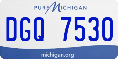 MI license plate DGQ7530