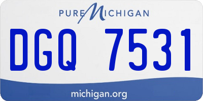 MI license plate DGQ7531
