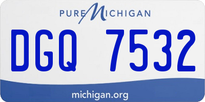 MI license plate DGQ7532