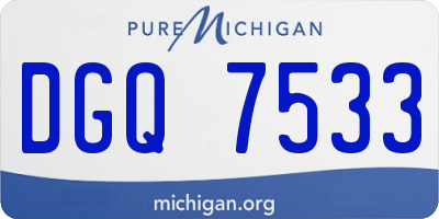 MI license plate DGQ7533