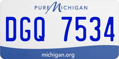 MI license plate DGQ7534