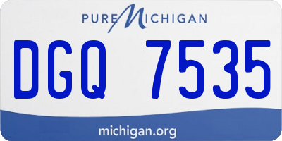 MI license plate DGQ7535