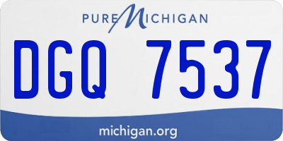 MI license plate DGQ7537
