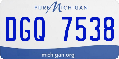 MI license plate DGQ7538