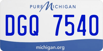 MI license plate DGQ7540