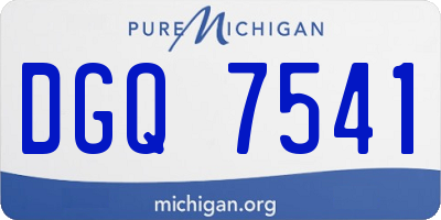 MI license plate DGQ7541