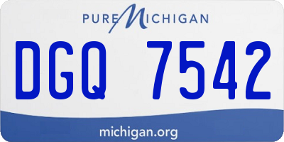 MI license plate DGQ7542