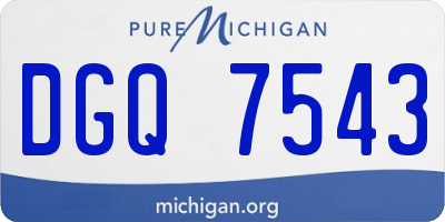 MI license plate DGQ7543