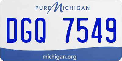 MI license plate DGQ7549
