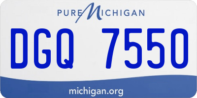 MI license plate DGQ7550