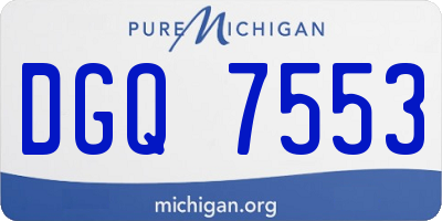 MI license plate DGQ7553