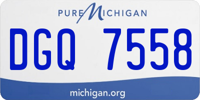 MI license plate DGQ7558