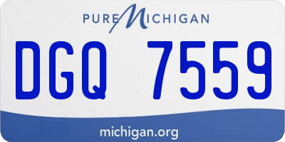 MI license plate DGQ7559