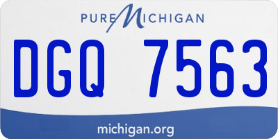 MI license plate DGQ7563