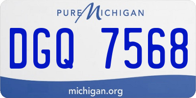 MI license plate DGQ7568