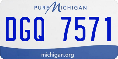MI license plate DGQ7571