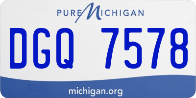 MI license plate DGQ7578