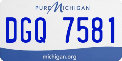 MI license plate DGQ7581
