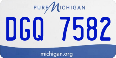 MI license plate DGQ7582
