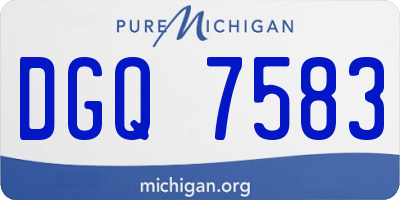 MI license plate DGQ7583