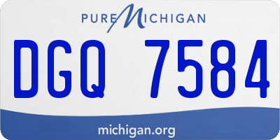 MI license plate DGQ7584