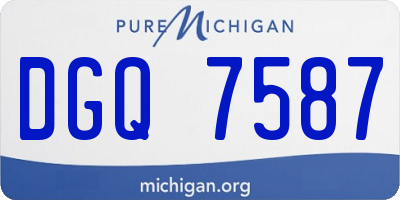MI license plate DGQ7587