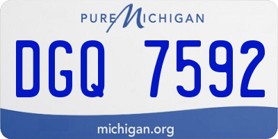 MI license plate DGQ7592