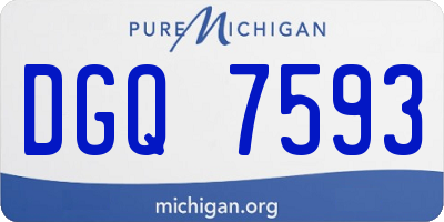 MI license plate DGQ7593