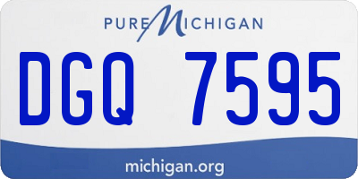 MI license plate DGQ7595