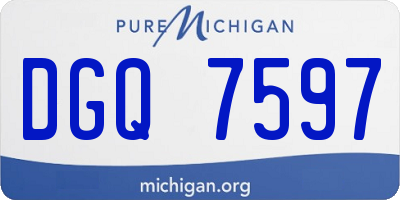 MI license plate DGQ7597
