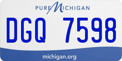 MI license plate DGQ7598