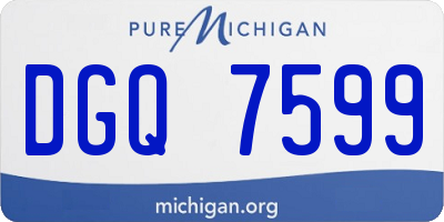 MI license plate DGQ7599