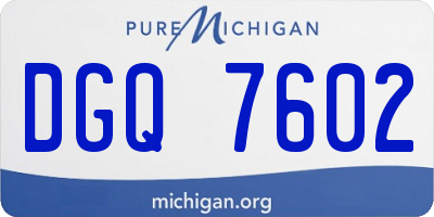 MI license plate DGQ7602
