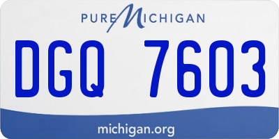 MI license plate DGQ7603