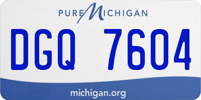 MI license plate DGQ7604